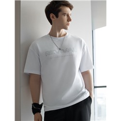 Свободная футболка  с авторским принтом