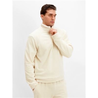 Джемпер флисовый мужской MINAKU: Fleece Soft, размер 44, бежевый