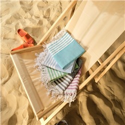 Полотенце - пештемаль пляжное Waffle, 100×180 см, хлопок 100 %, салатовое