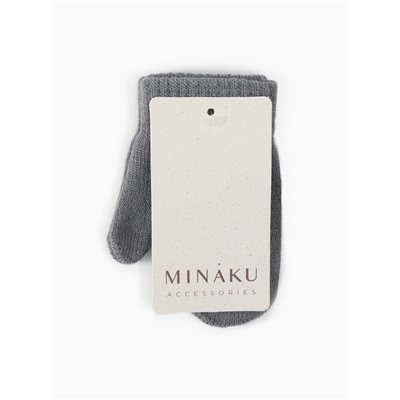 Варежки детские MINAKU, 12 см, серые