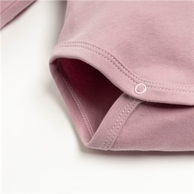 Боди-водолазка «Крошка Я» BASIC LINE, рост 62-68 см, розовое