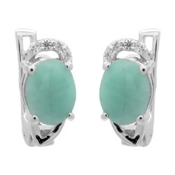 Серьги из серебра изумруд, Эприл