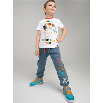 Брюки текстильные джинсовые для мальчиков