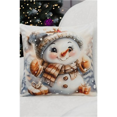 Наволочка декоративная новогодняя 2 шт 3D эффект велюр НАТАЛИ, 1221263