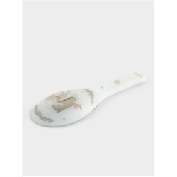 Подставка под ложку Доляна «Новогодние зверята», 26.5×10×2 см, стекло, белая