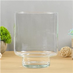 Ваза «Лола», 1.3 л, 20×17 см, высота ножки 4 см, стекло, прозрачная