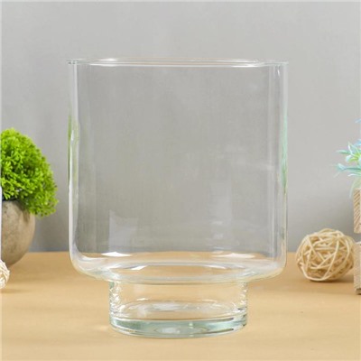 Ваза «Лола», 1.3 л, 20×17 см, высота ножки 4 см, стекло, прозрачная