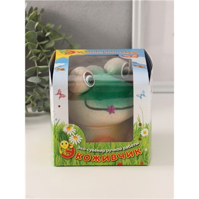 УЦЕНКА Растущий подарок травка Экоживчик «Лягушка новинка» МИКС