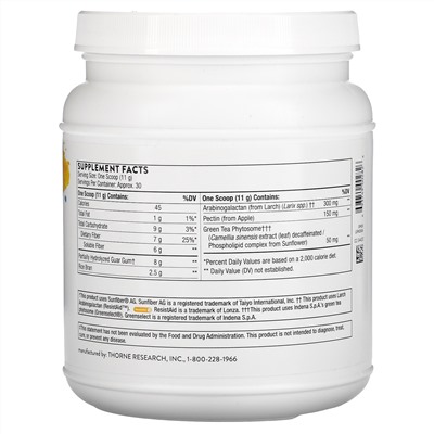 Thorne Research, FiberMend, 11,6 унциЙ (330 г)