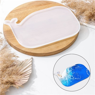 Молд для эпоксидной смолы «Кит», силикон, 29.5×20×1 см, цвет прозрачный