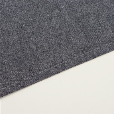 Простыня на резинке 2-спальная SL Home «Деним», 180×200+30 см, тёмно-серая, жатый хлопок