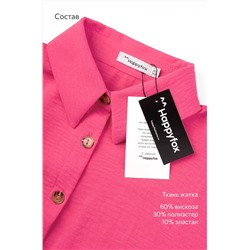 Женское платье-рубашка из ткани-жатка Happyfox