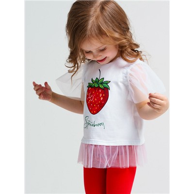 Комплект детский трикотажный для девочек: фуфайка (футболка), брюки (легинсы)