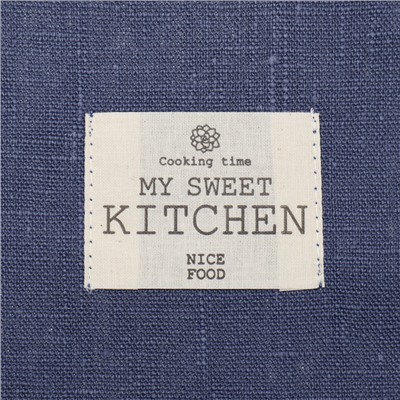 Полотенце «Этель» ECO dark grey, 40×70 см, 100% лён, 245 г/м²