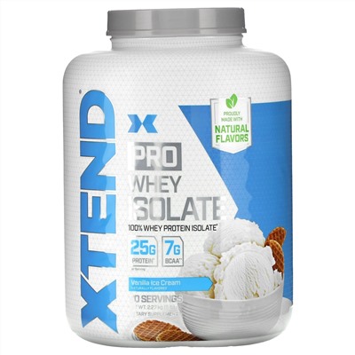 Xtend, Pro, изолят сывороточного протеина, со вкусом ванильного мороженого, 2,27 кг (5 фунтов)