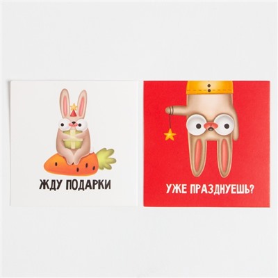 Новогодний подарочный набор «Подарок» варежки размер 19 и аксессуары (4 предмета)