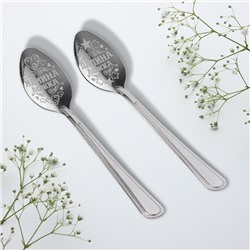 Ложки с гравировкой, набор «Мамуле и папуле», 15.5×25.5 см, 2 шт.