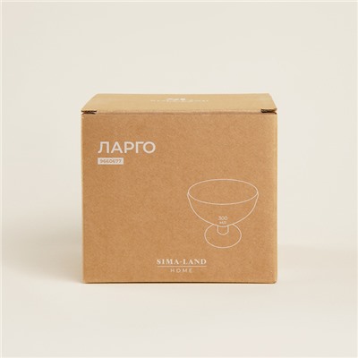 Креманка SL Home «Ларго», 300 мл, 12×10 см, стекло, прозрачная