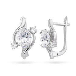 Серьги из серебра куб.циркон., МЦВ652