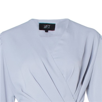 Платье миди женское MIST plus-size, размер 56, серо-голубое