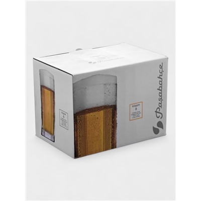 Стаканы Paşabahçe Kosem, 380 мл, набор 6 шт., стекло, прозрачные