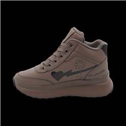 Кроссовки на меху В939-7 коричневые п/п