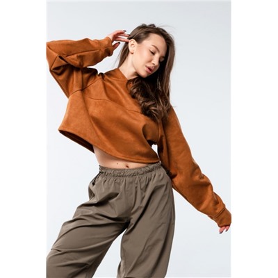 Свитшот 2 оверсайз короткий (Охра)