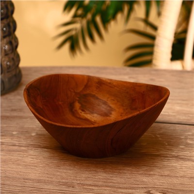 УЦЕНКА Тарелка 20×18×8 см, тиковое дерево