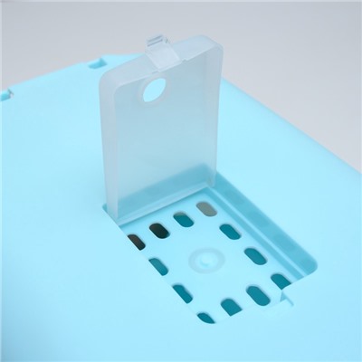 Туалет закрытый 2-в-1 со съёмным верхом 34×50×33 см, голубой