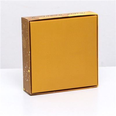 Коробка под 4 конфеты, 12.5×12.5×3.5 «С Новым годом!»