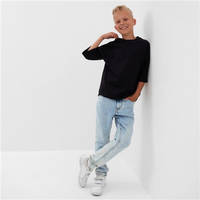 Футболка детская MINAKU: CRUSH, чёрная, рост 110 см