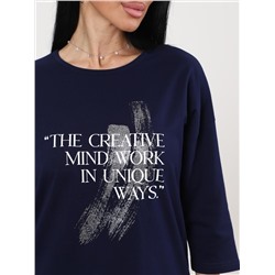 Фрактал - футболка чернильный