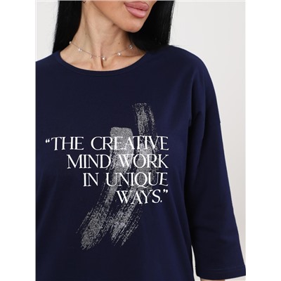 Фрактал - футболка чернильный