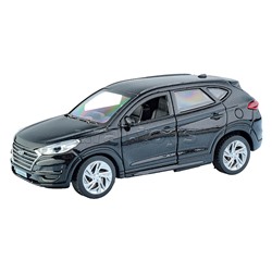 Машина металл Hyundai Tucson 12 см, (откр. двери, багаж., черный) инер, в коробке
