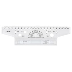 Рейсшина 22 см пластиковый ролик ЛР10 Стамм