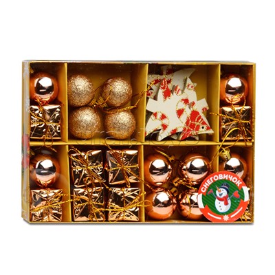 Набор новогодних украшений "Новогоднее чудо" (3см.* 24шт.)