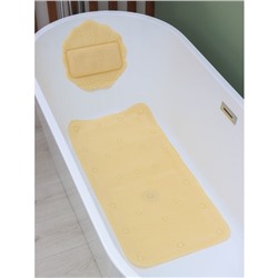 SPA-коврик для ванны с подушкой на присосках «Лотос», коврик 89×44 см, бежевый