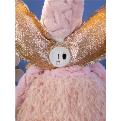 Фигура текстиль «Кукла в розовом» 70 см, 6 LED, от батареек AG10×3, свечение тёплое белое