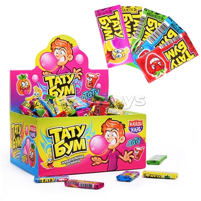 Жевательная резинка с татуировкой "Тату Бум" ассорти 2гр*200шт