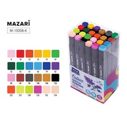 Набор  24 скетч маркеров двусторонних "FANTASIA" Main colors (основные цвета) M-15023-24A Mazari