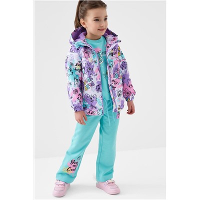 Куртка текстильная с полиуретановым покрытием для девочек (ветровка) PLAYTODAY, 1240298