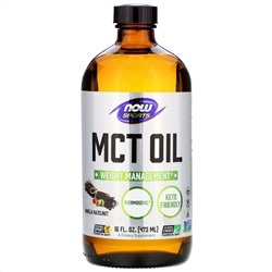 Now Foods, Sports, MCT Oil, Vanilla Hazelnut, 16 fl oz (473 ml)