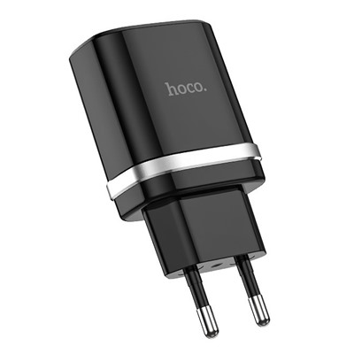 Адаптер Сетевой Hoco C12Q QC3.0 USB 3A/18W (black)
