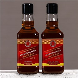 Подарочный набор ЧИСТОЕ СЧАСТЬЕ «Первому во всём»: гель для душа и шампунь для волос виски, 2×250 мл