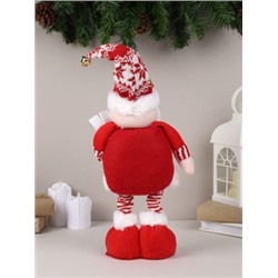 Новогоднее украшение Дед мороз на телескопических ножках 40 см / NA112 /уп 60/
