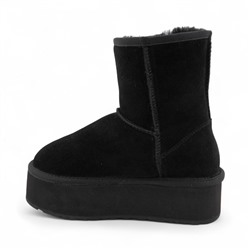 Угги из натуральной кожи R-60A черные