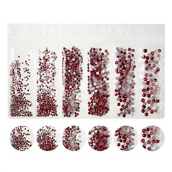 Nail Art Набор страз для ногтей, красный 15841