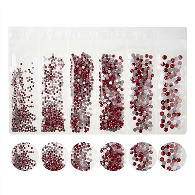 Nail Art Набор страз для ногтей, красный 15841