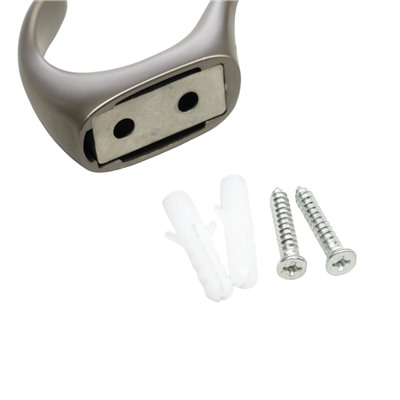 Крючок мебельный CAPPIO HEEL, двухрожковый, цвет графит