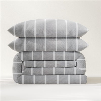 Постельное бельё 1.5-спальное «Этель» Gray stripes, поплин